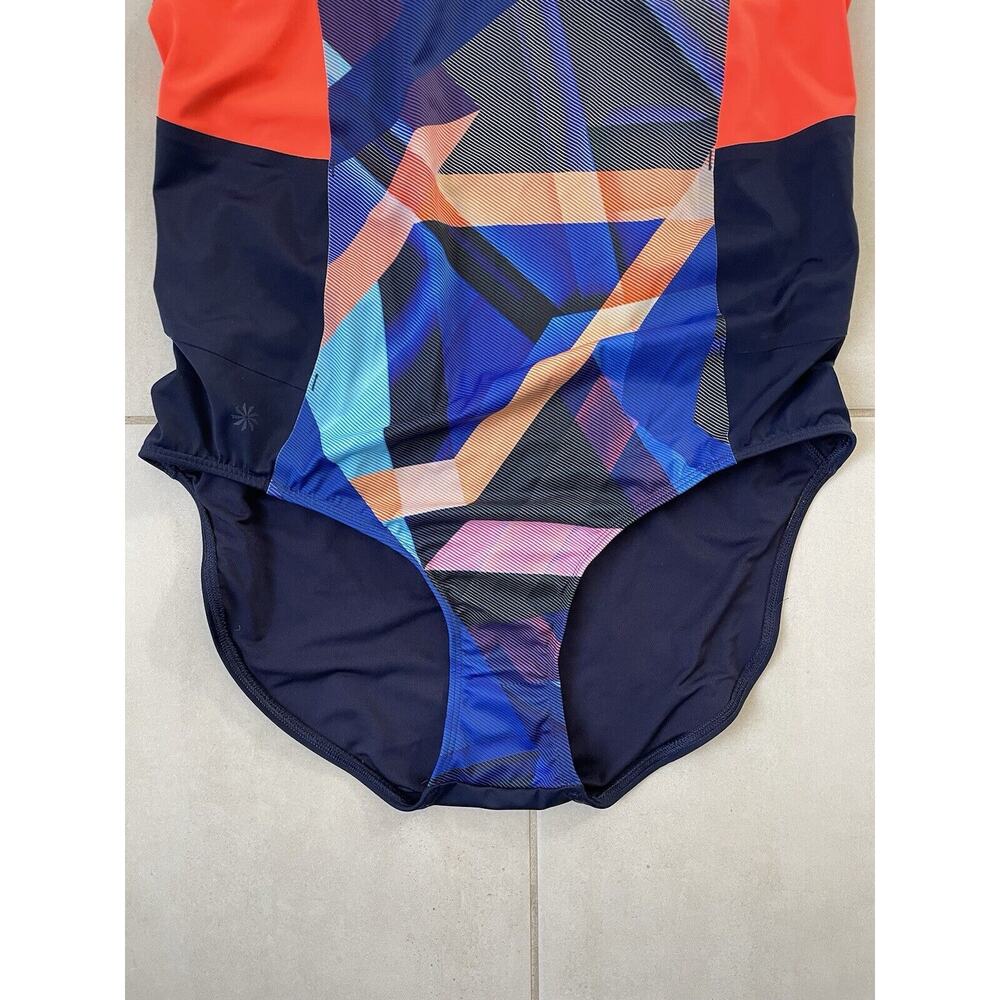 Athleta Swim One Piece Swimsuit Bondi Print Keyhole Swimwear - Picture 4 of 10